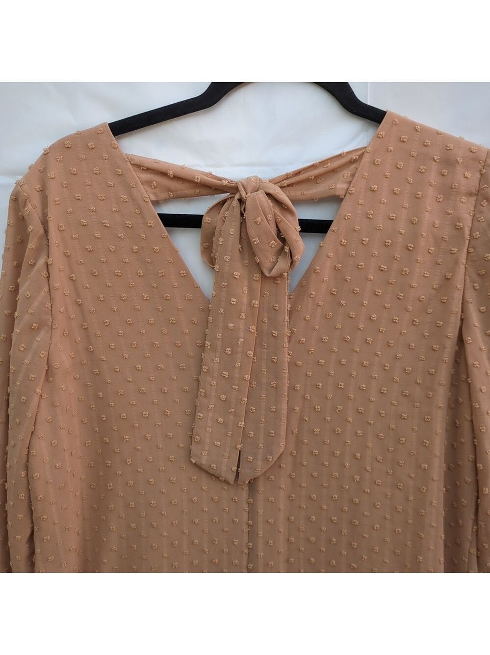 INC Shift Dress Beige V-Neck Long Sleeve Lined, Small, Oversized. - Picture 7 of 14